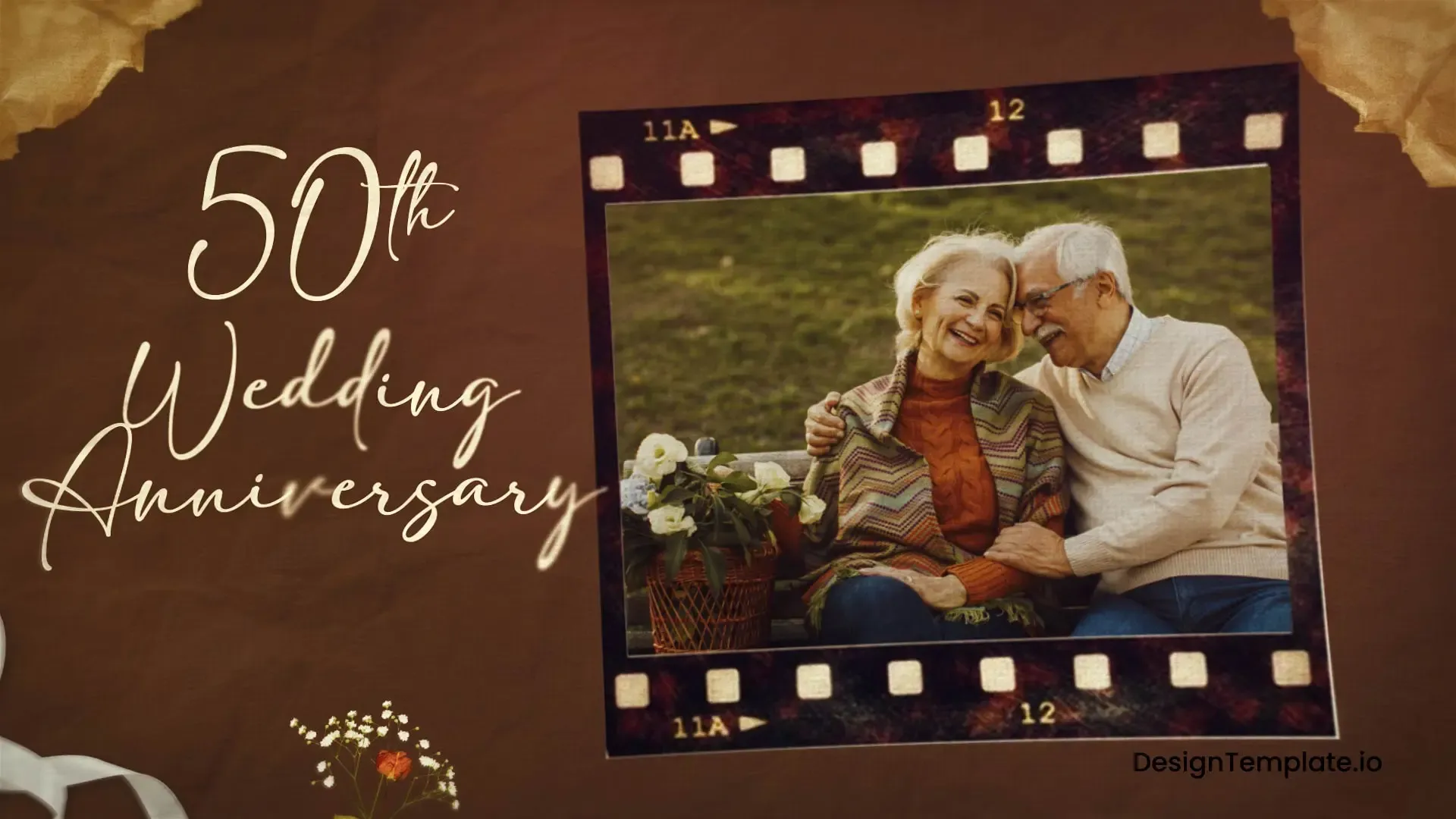 Vintage Style 50th Wedding Anniversary Wishes Slideshow